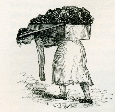 Woman Carrying Coal to the Surface in East Scotland Mines, from 